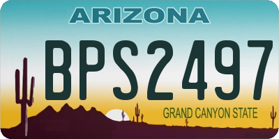 AZ license plate BPS2497