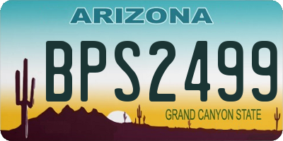 AZ license plate BPS2499
