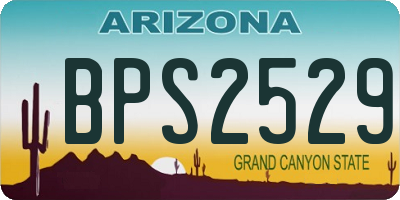 AZ license plate BPS2529