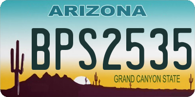 AZ license plate BPS2535