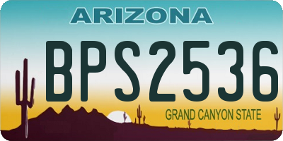 AZ license plate BPS2536