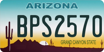 AZ license plate BPS2570
