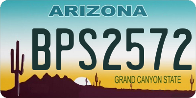 AZ license plate BPS2572