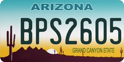 AZ license plate BPS2605
