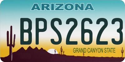 AZ license plate BPS2623