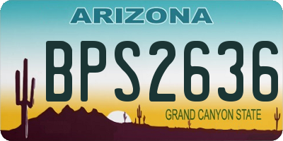 AZ license plate BPS2636