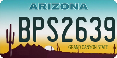 AZ license plate BPS2639
