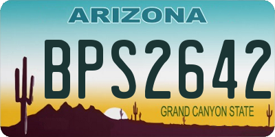 AZ license plate BPS2642