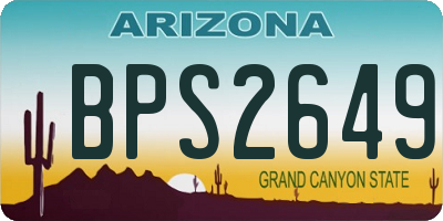 AZ license plate BPS2649