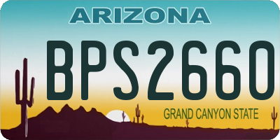 AZ license plate BPS2660