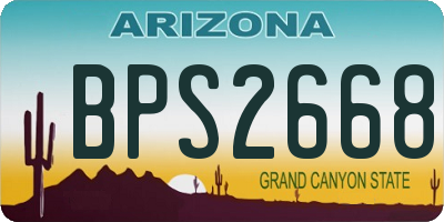 AZ license plate BPS2668