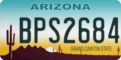 AZ license plate BPS2684
