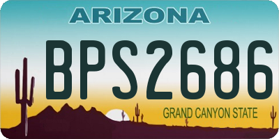 AZ license plate BPS2686