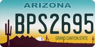 AZ license plate BPS2695