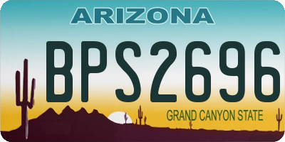 AZ license plate BPS2696