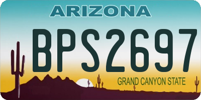 AZ license plate BPS2697