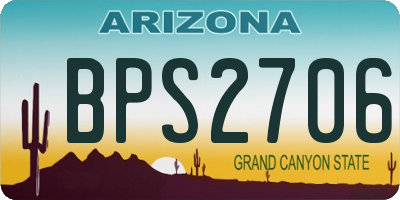 AZ license plate BPS2706