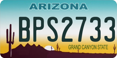 AZ license plate BPS2733