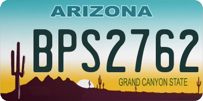 AZ license plate BPS2762