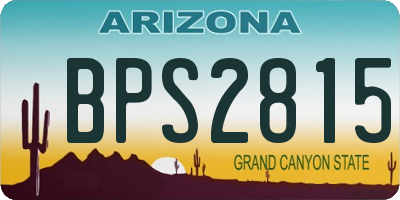 AZ license plate BPS2815
