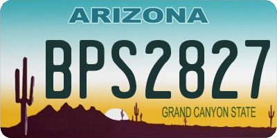 AZ license plate BPS2827