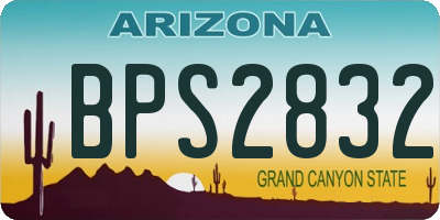 AZ license plate BPS2832