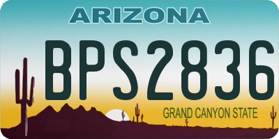AZ license plate BPS2836