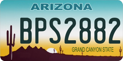 AZ license plate BPS2882