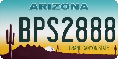AZ license plate BPS2888