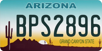 AZ license plate BPS2896