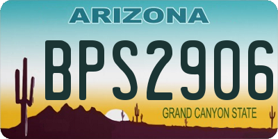 AZ license plate BPS2906