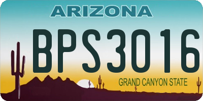 AZ license plate BPS3016