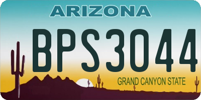 AZ license plate BPS3044
