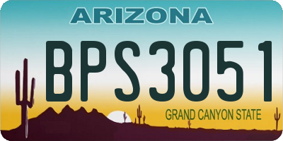 AZ license plate BPS3051
