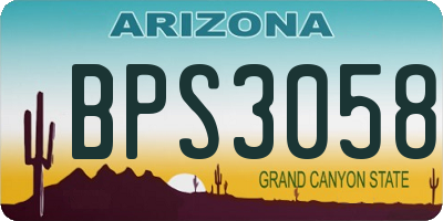 AZ license plate BPS3058