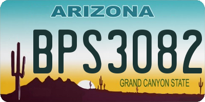 AZ license plate BPS3082