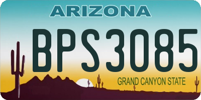 AZ license plate BPS3085