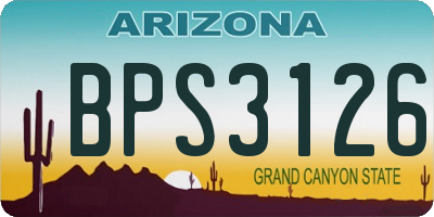 AZ license plate BPS3126