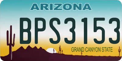 AZ license plate BPS3153