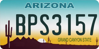 AZ license plate BPS3157