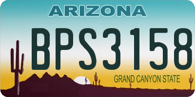 AZ license plate BPS3158