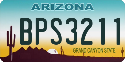 AZ license plate BPS3211
