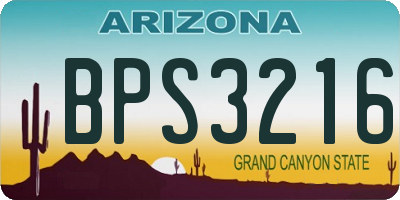 AZ license plate BPS3216