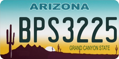 AZ license plate BPS3225