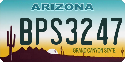 AZ license plate BPS3247