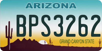 AZ license plate BPS3262