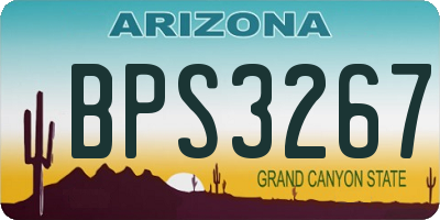 AZ license plate BPS3267