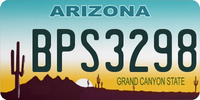 AZ license plate BPS3298