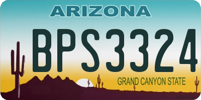 AZ license plate BPS3324