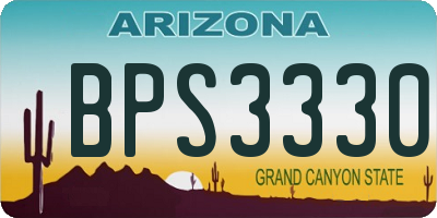 AZ license plate BPS3330